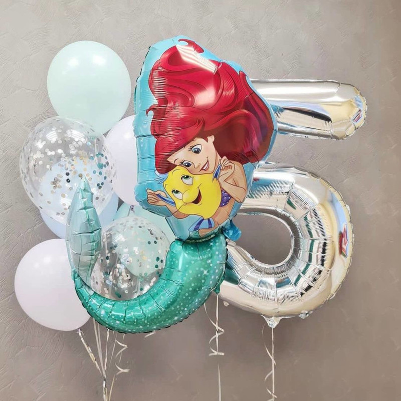 Balloon set Ariel the Little Mermaid, standart