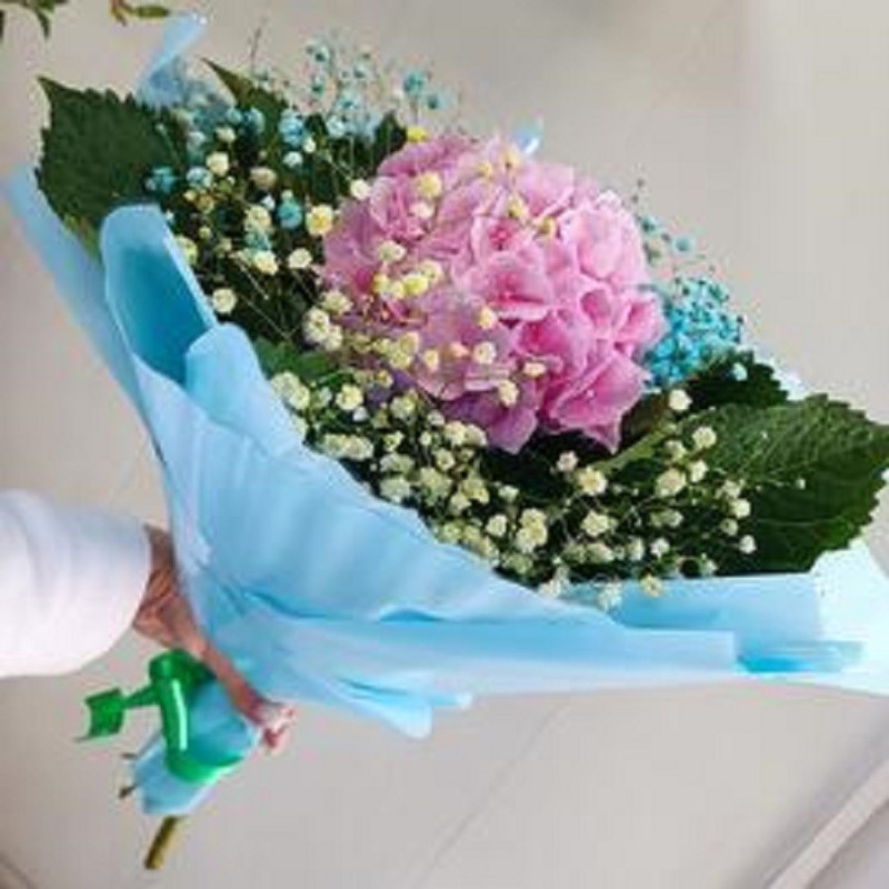 Bouquet of hydrangea and gypsophila, standart