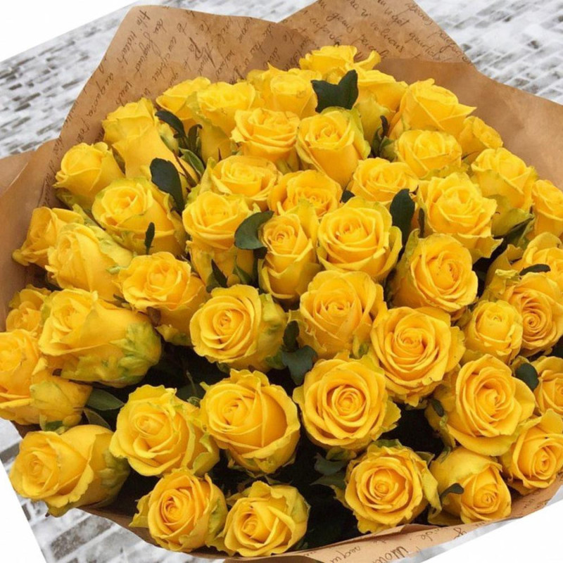 51 yellow rose 50cm, standart