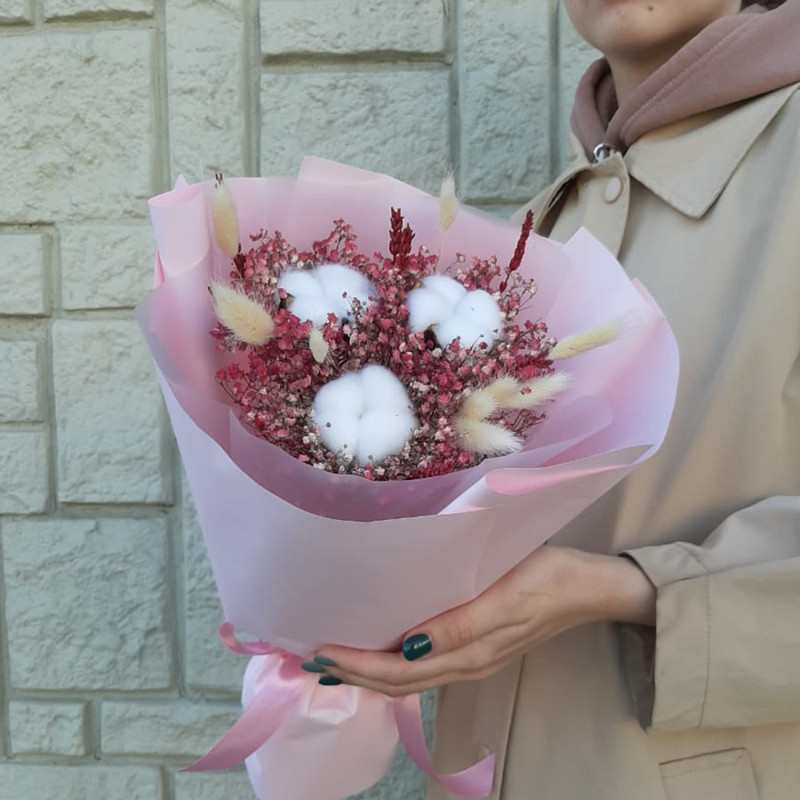 Bouquet with cotton and lavender "Mirabel", standart