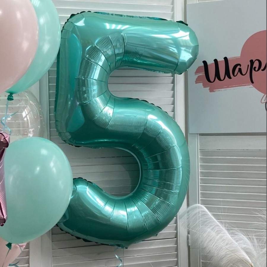 Teal deals number balloons