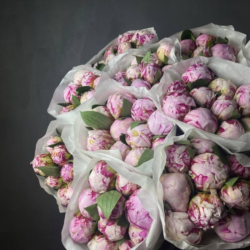 Bouquet of 25 peonies, mini
