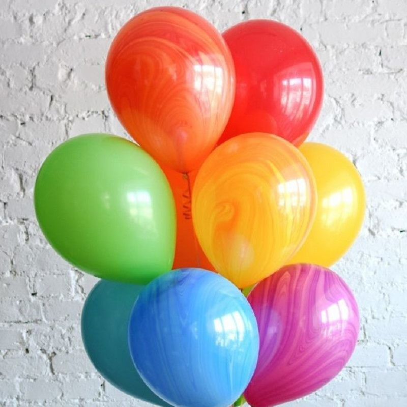 10 helium balloons mix, standart