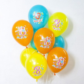 Воздушные шары с гелием на 8 марта