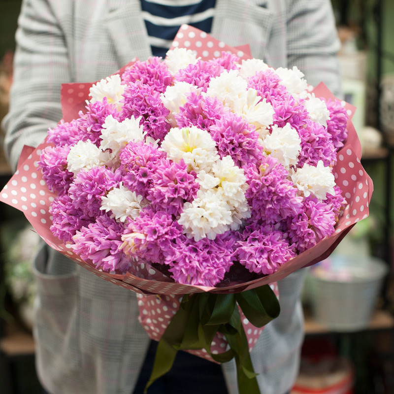 Bouquet of hyacinths "Violet Pearl", standart