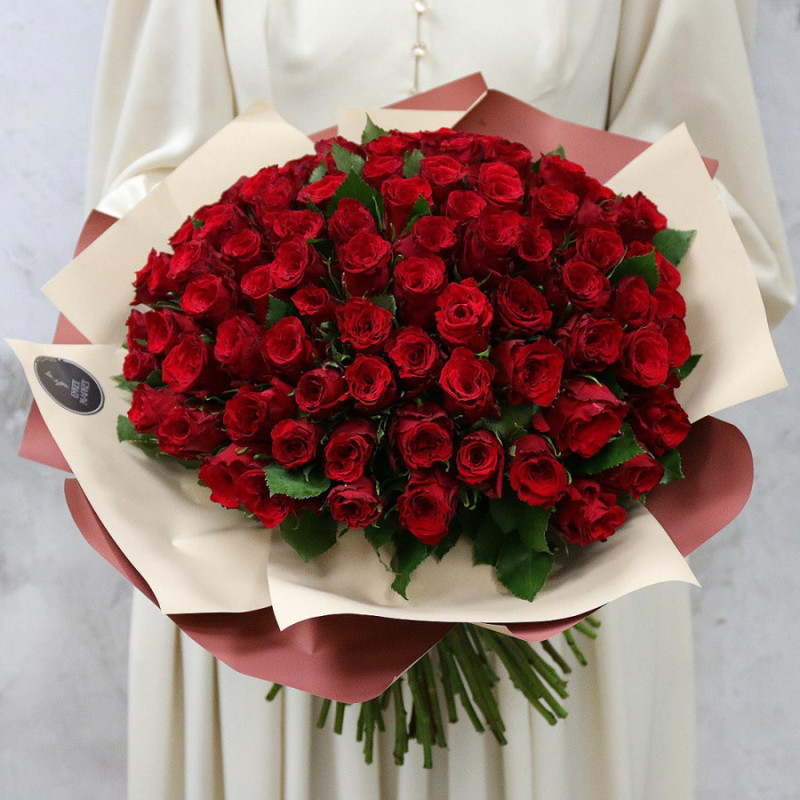 Bouquet of 101 roses - Macho (40 cm), standart