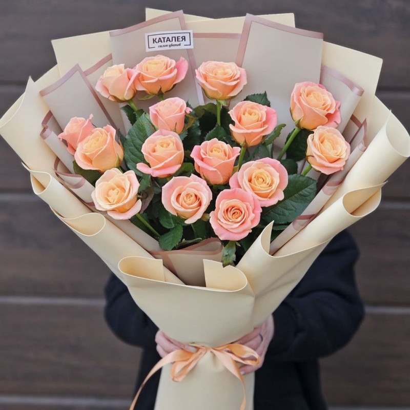 delicate bouquet with rose, standart