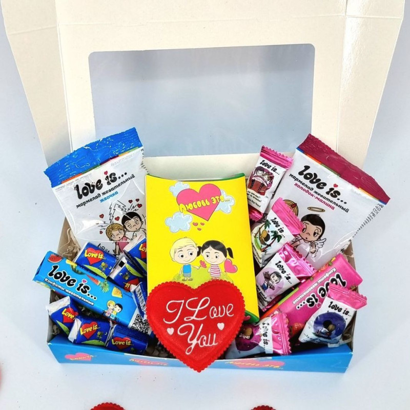 Sweet gift set Love is for Valentine's Day, standart