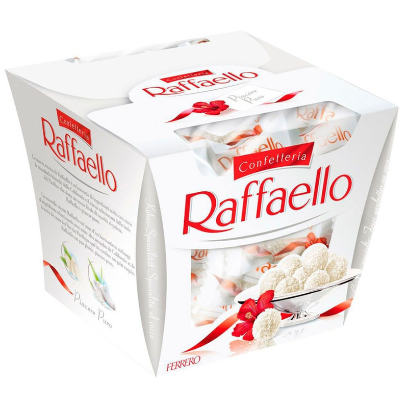 Rafaello candies cube 150 grams, standart