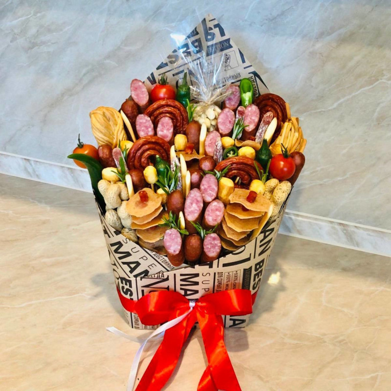 Bouquet of snacks and sausages, standart