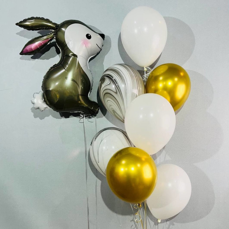 Set of balloons with a bunny, standart