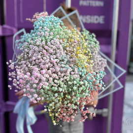 Bouquet of rainbow gypsophila "Unicorn Dreams"