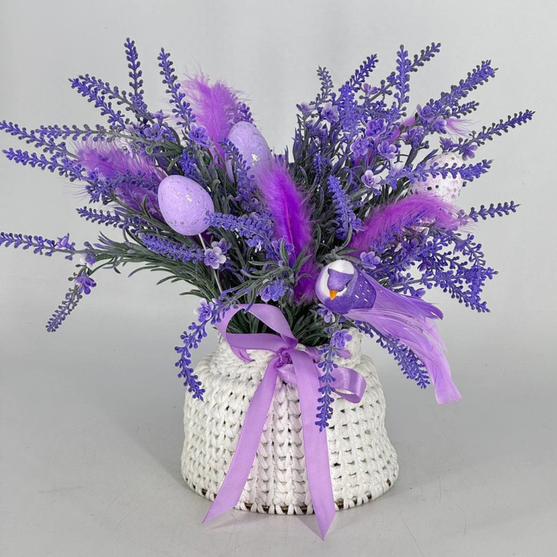 Easter bouquet of artificial lavender, standart