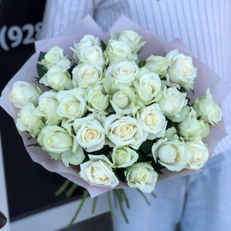 29 white roses per pack, standart