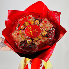 Tea bouquet with Ferrero Rocher chocolates