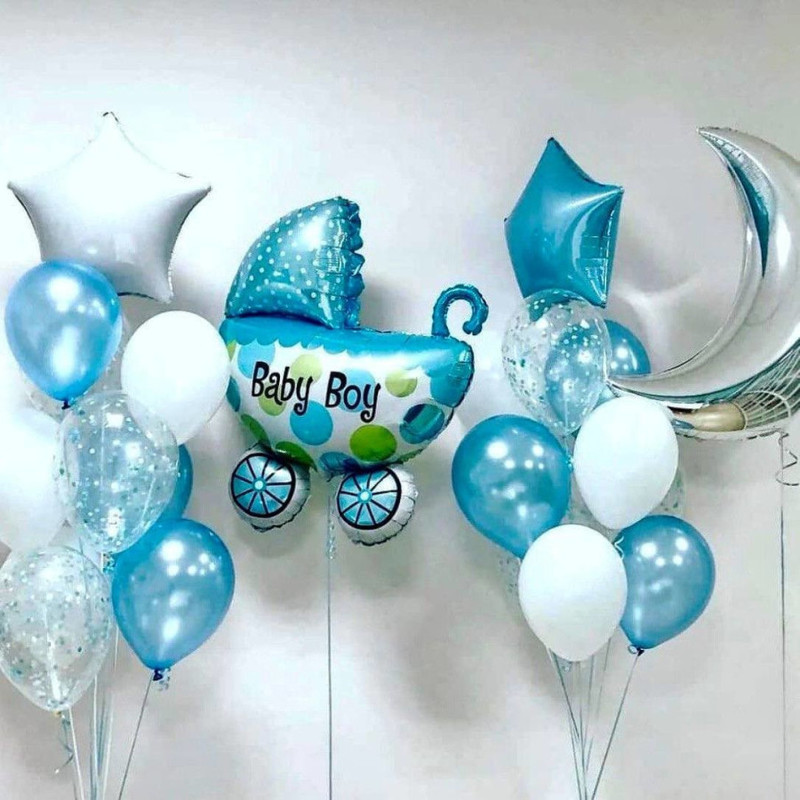 A set of balloons for discharge with a cradle, standart