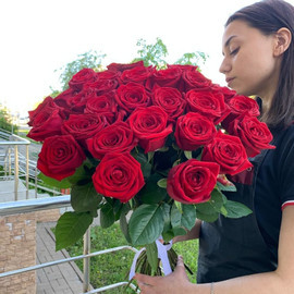 51 red roses 60 cm