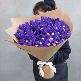Bouquet of 45 crafted irises
