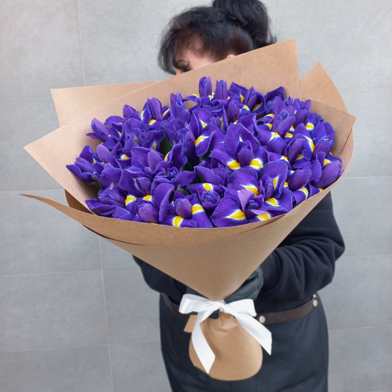 Bouquet of 45 crafted irises, standart