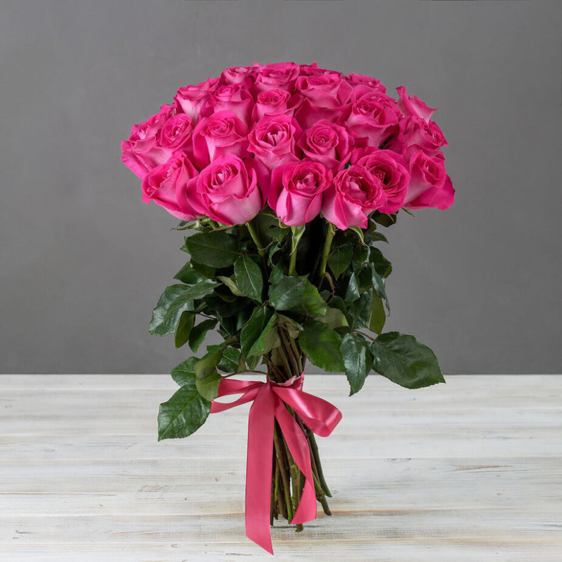 Bouquet of 25 pink roses, standart