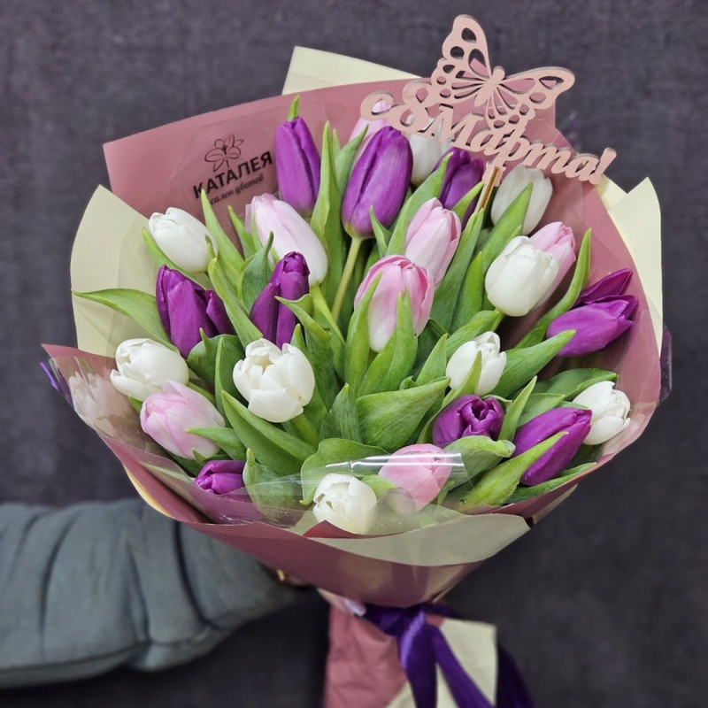 Bouquet of 25 tulips, standart