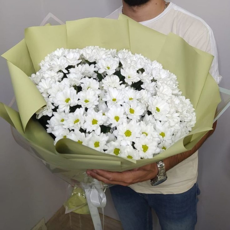 Tenderness of white chrysanthemums, standart