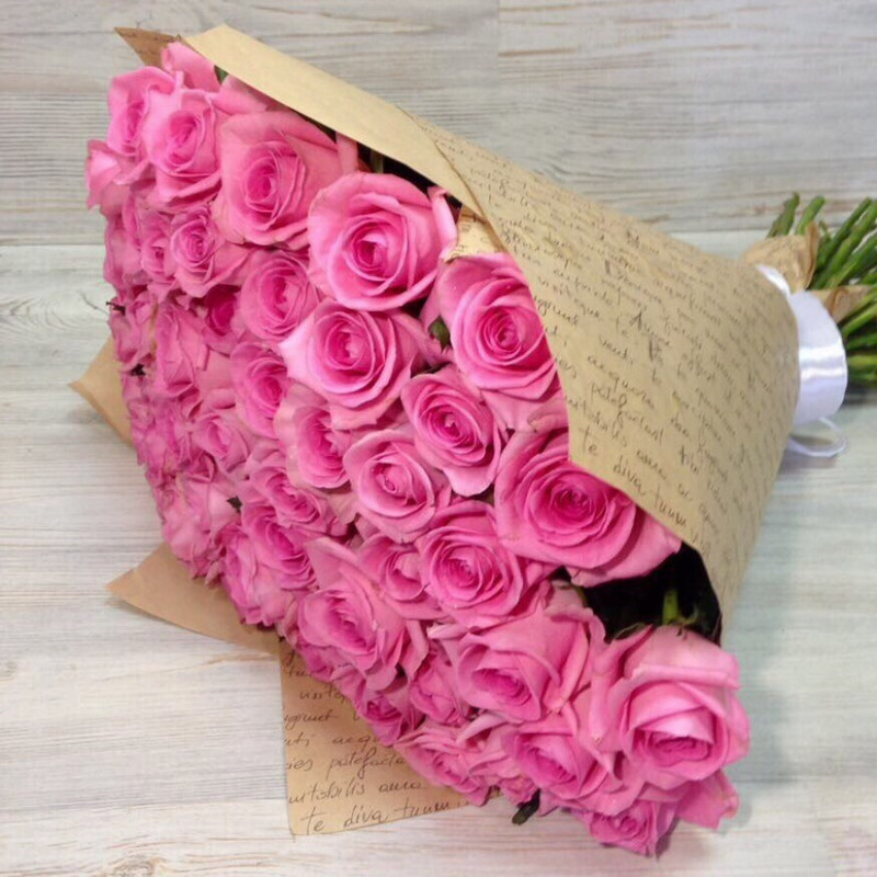 Pink roses in craft, standart