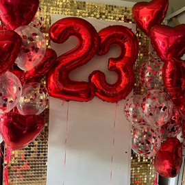 Set of balloons with numbers