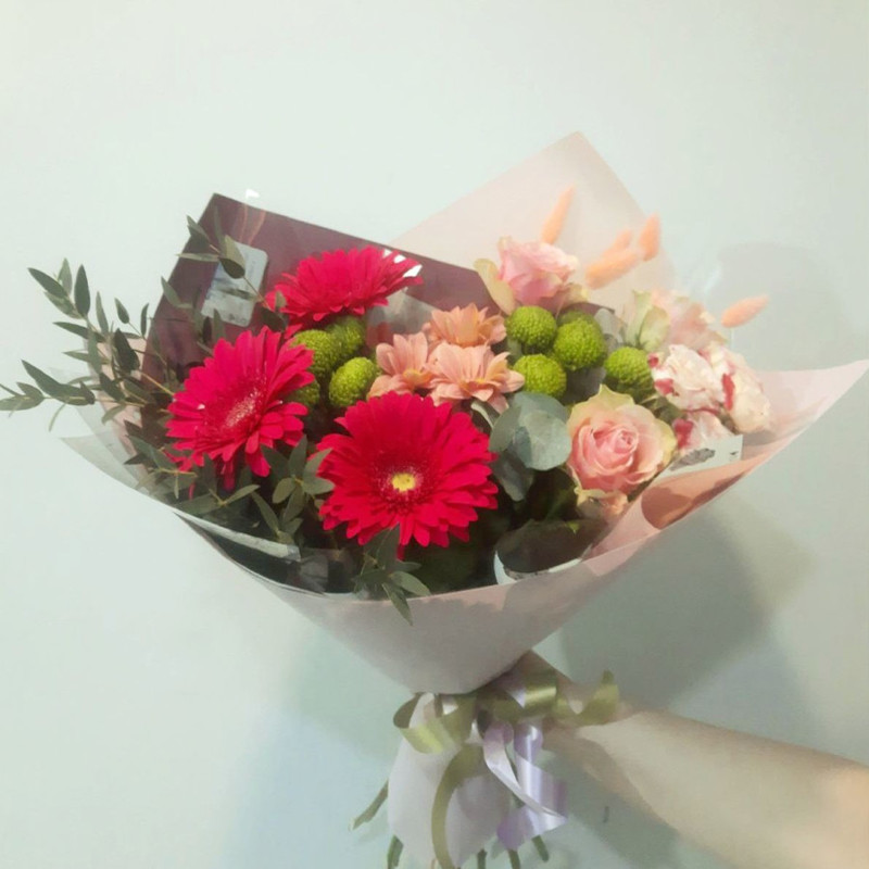 Bouquet with gerberas and rose, standart