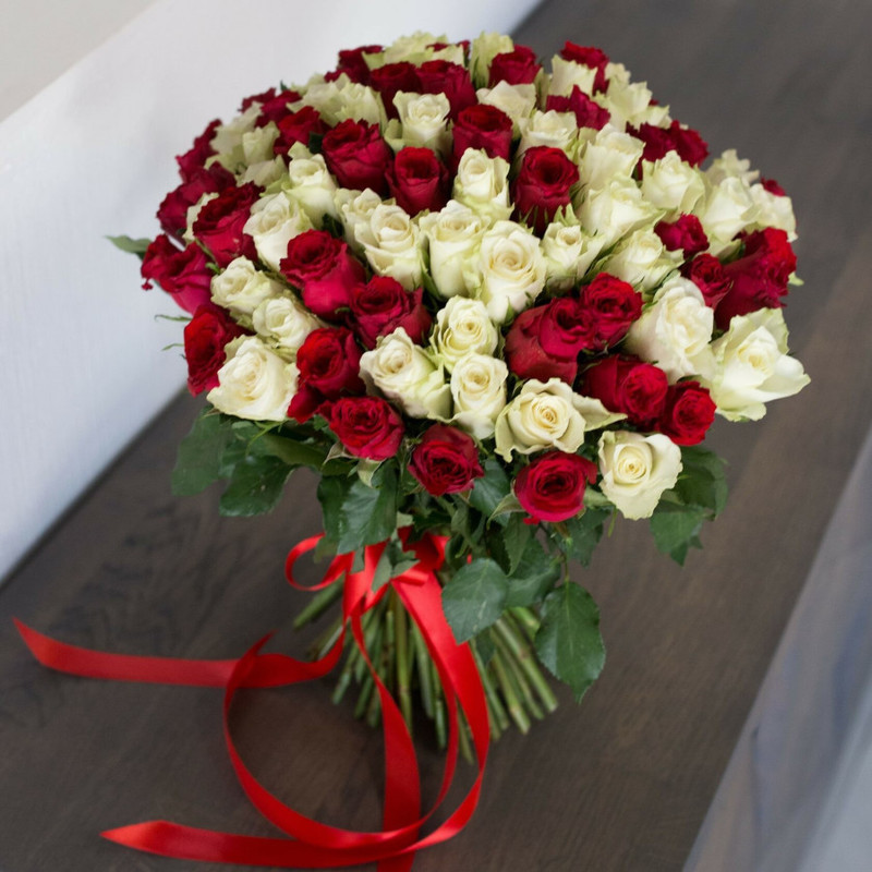 101 red and white roses, standart