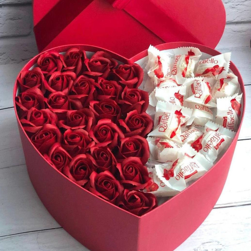 Soap roses in a box, standart