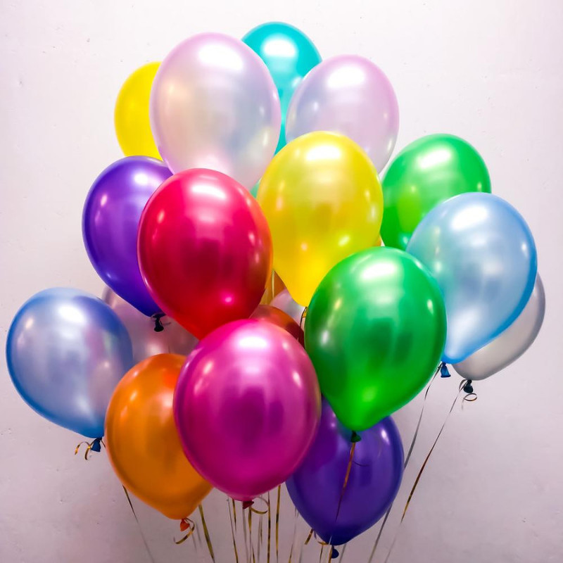 20 metallic helium balloons, standart
