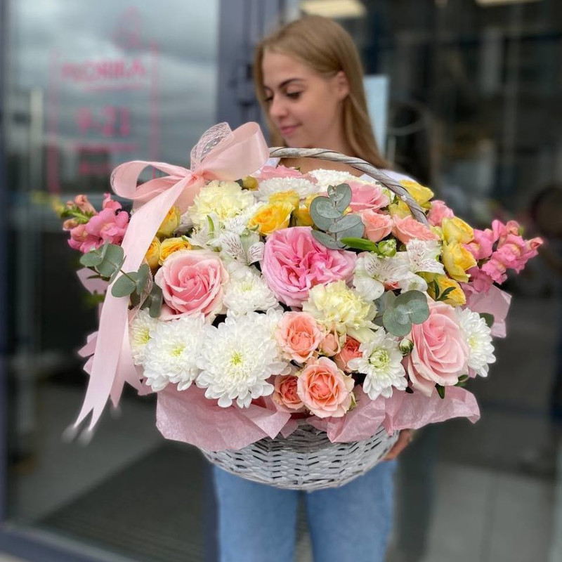 Basket with fragrant flowers, standart