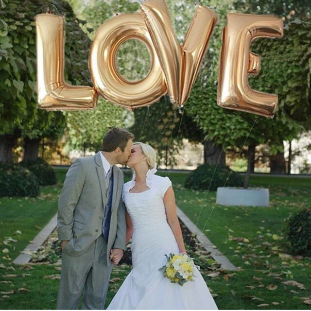 Буквы шары LOVE  для свадьбы, стандартный