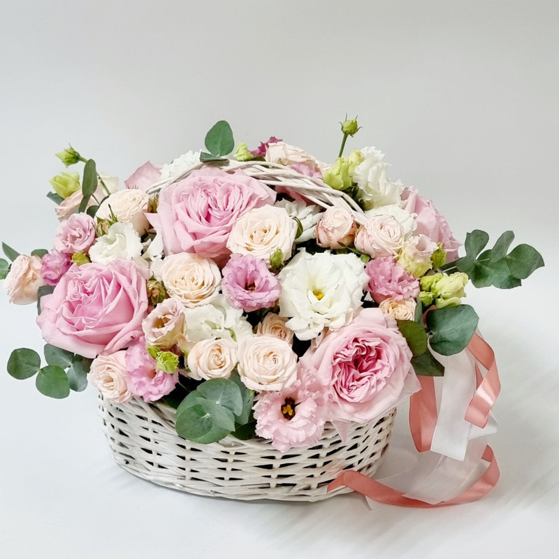 Wonderful basket with fragrant flowers "Tender like you..", standart