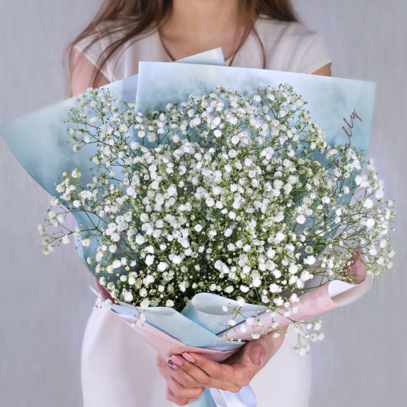 Bouquet of white gypsophila, standart