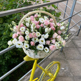 Basket of delicate flowers