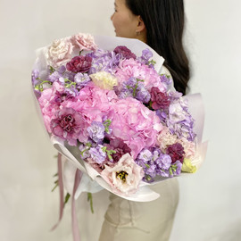 Luxurious bouquet with elite flowers “Blackberries and raspberries”