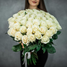 51 white long rose