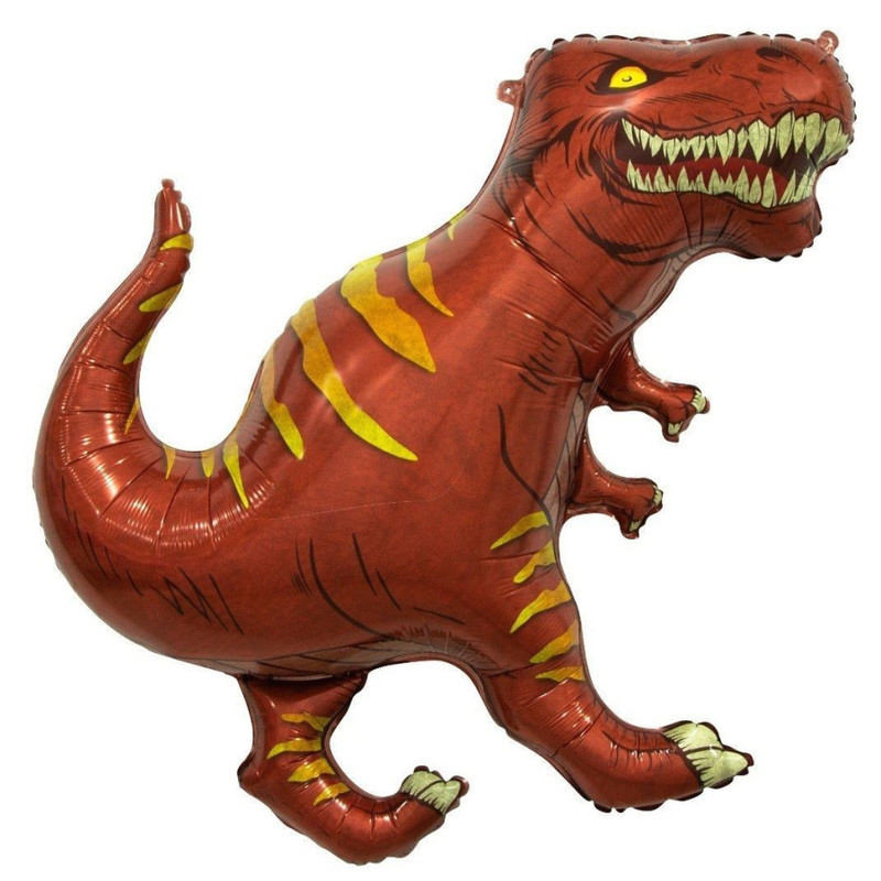 Шар фигура динозавр Тираннозавр коричнеый, стандартный