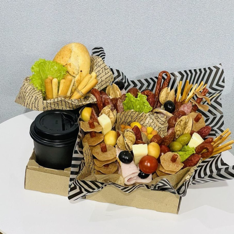 Bouquet of snacks with coffee, standart