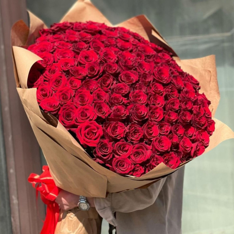 Bouquet of 101 red roses, standart