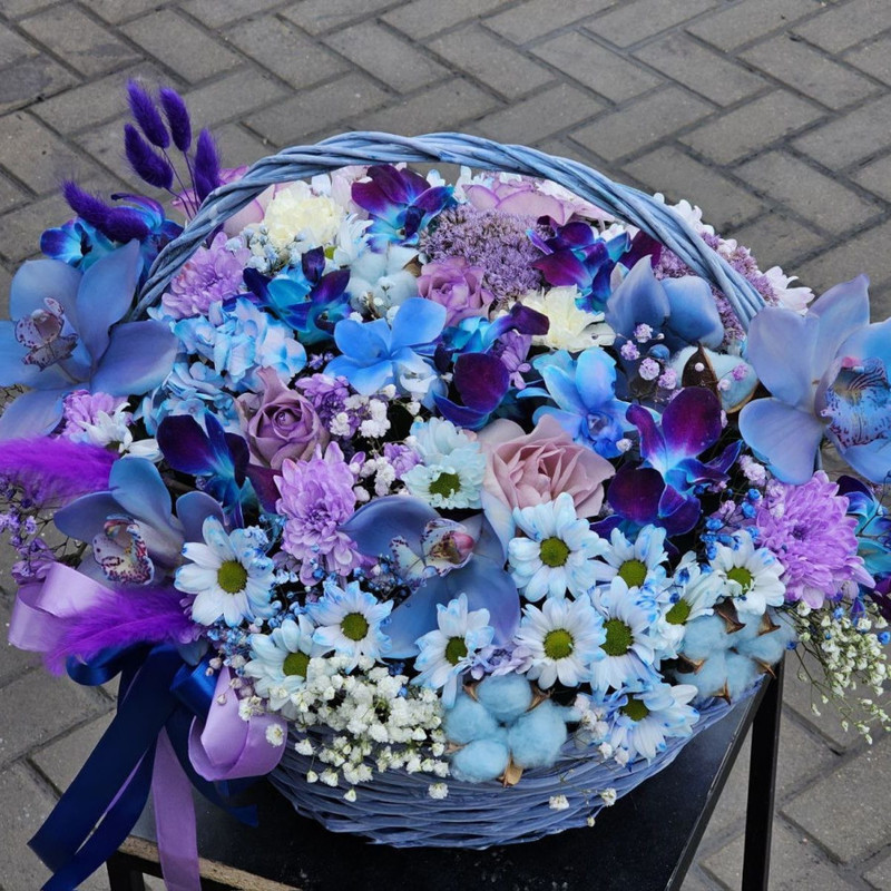 basket with orchids, standart