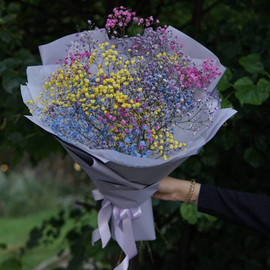 Bouquet with gypsophila