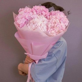 Bouquet of pink hydrangea 5 pieces