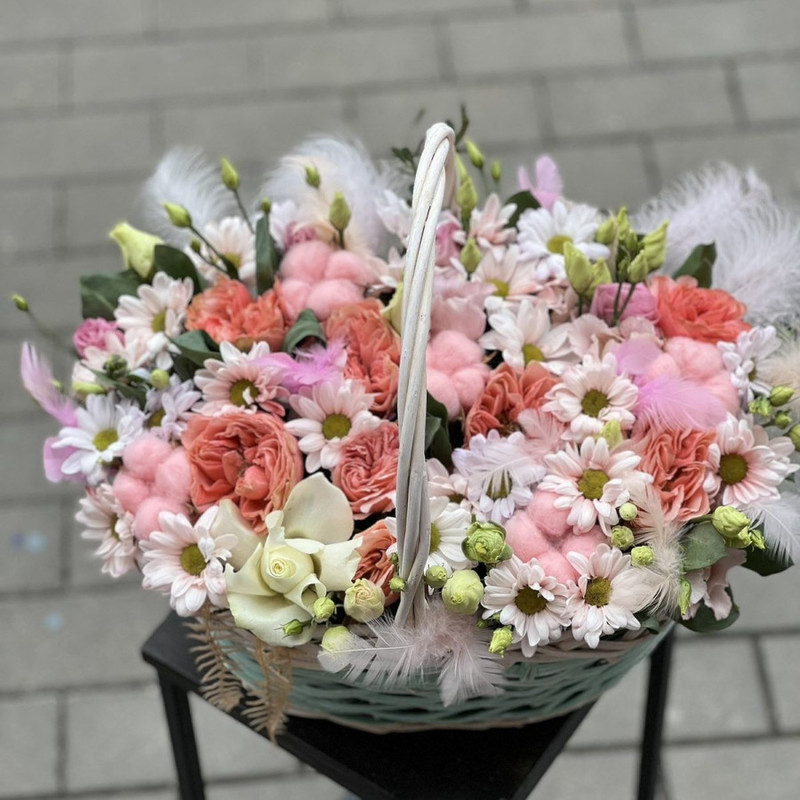 Basket of mix flowers, standart