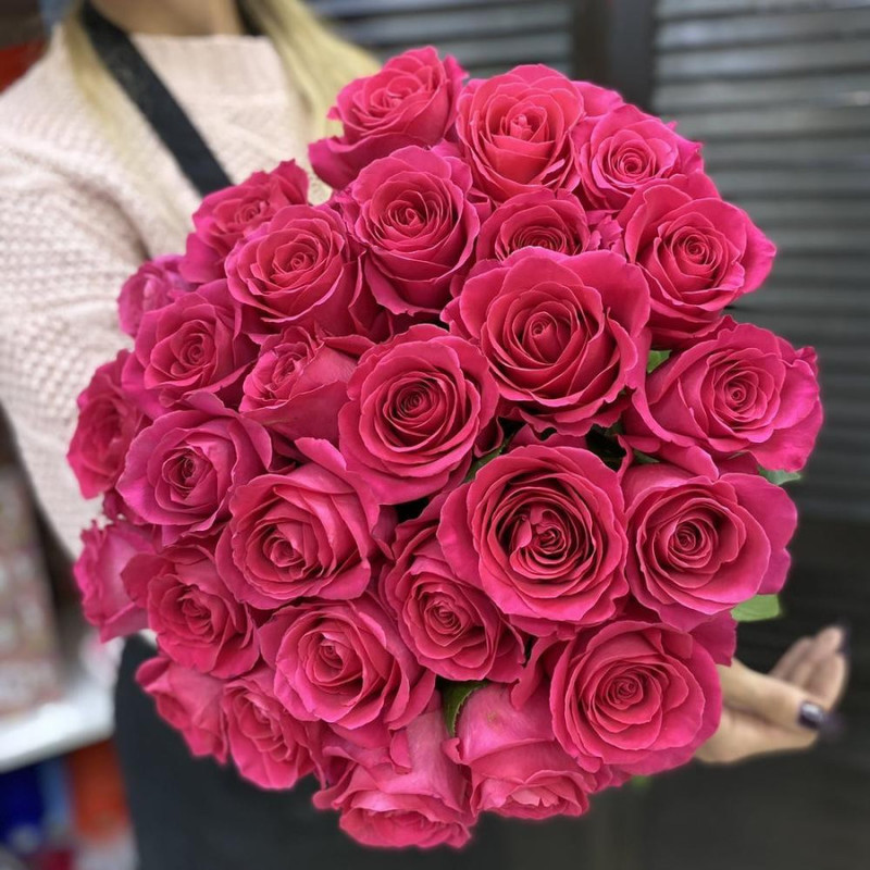 29 розовых роз 70 см, стандартный