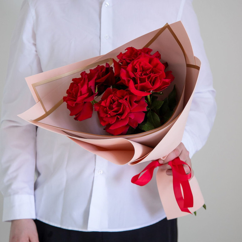Bouquet of 5 French roses, standart