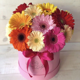Bouquet for your beloved from colorful gerberas