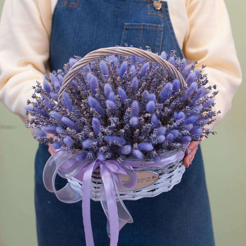 Basket of dried flowers "Lavender", standart